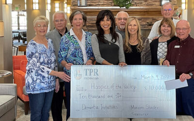 TPR Foundation Board members present a $10,000 donation to Hospice of the Valley’s New Dementia & Educational Center